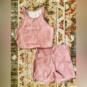 Buff bunny Pink Camo Aurora Crop Top and Limitless Shorts Set